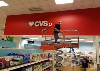 Huskers Painting Commercial Interior: CVS Pharmacy 6636 North 73rd Plaza ,Omaha NE